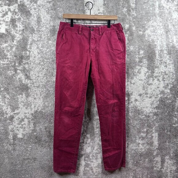 LBM 1911 Pants 48 R Mens Red Chino Trousers 32" Inseam *READ - Picture 1 of 11